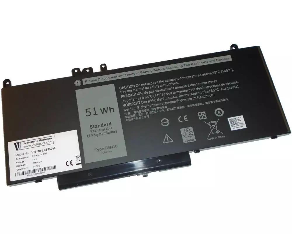 Vistaport Akku für DELL Latitude E5450/E5550