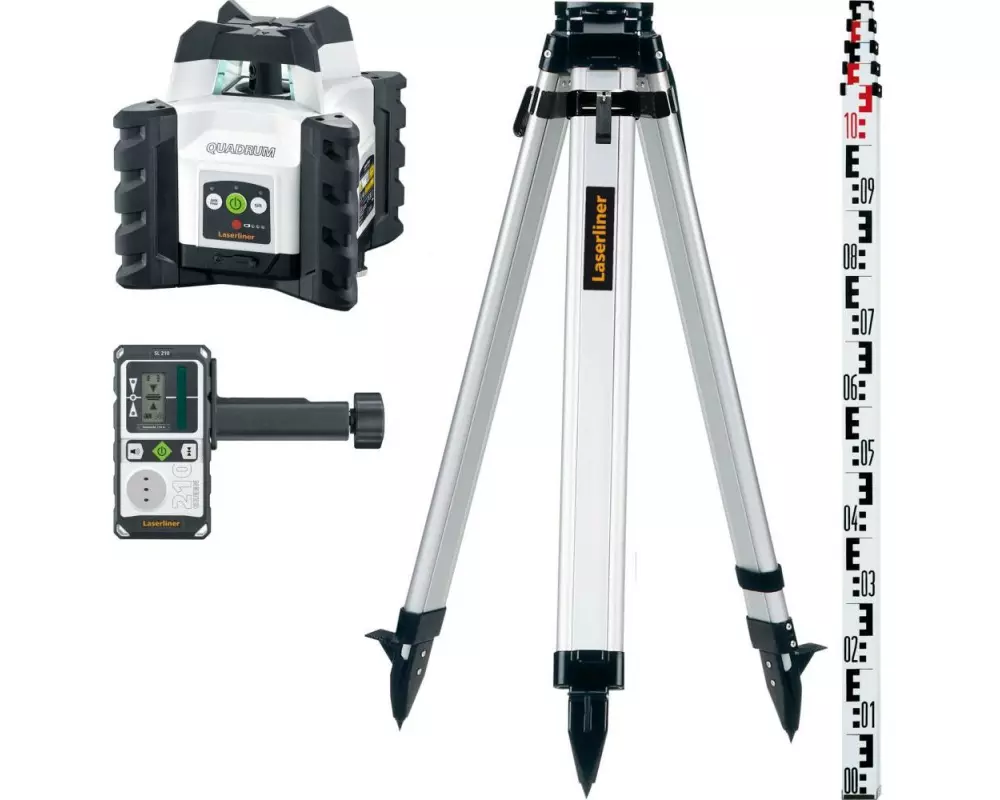Laserliner Kreuzlinien-Laser Quadrum Compact G 210S Set 165cm 40 m