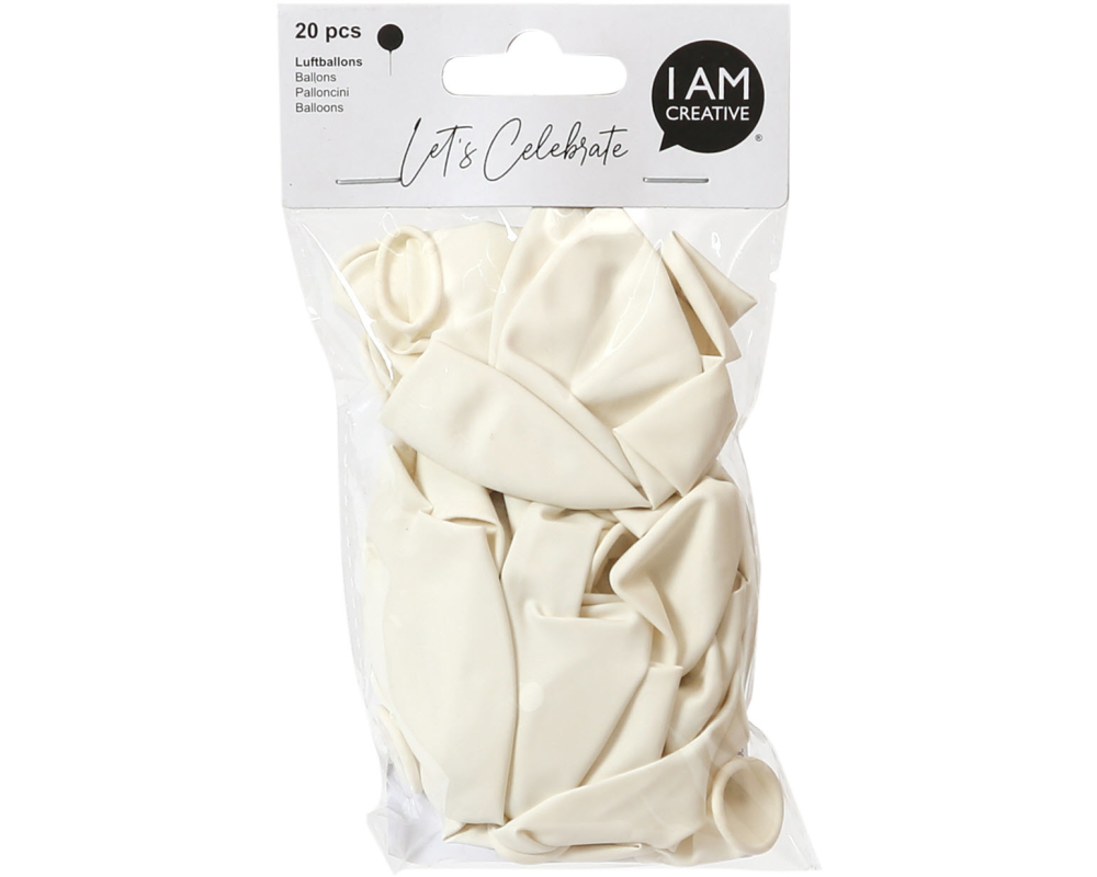 I AM CREATIVE Luftballons, weiss 6010.71 20 Stück