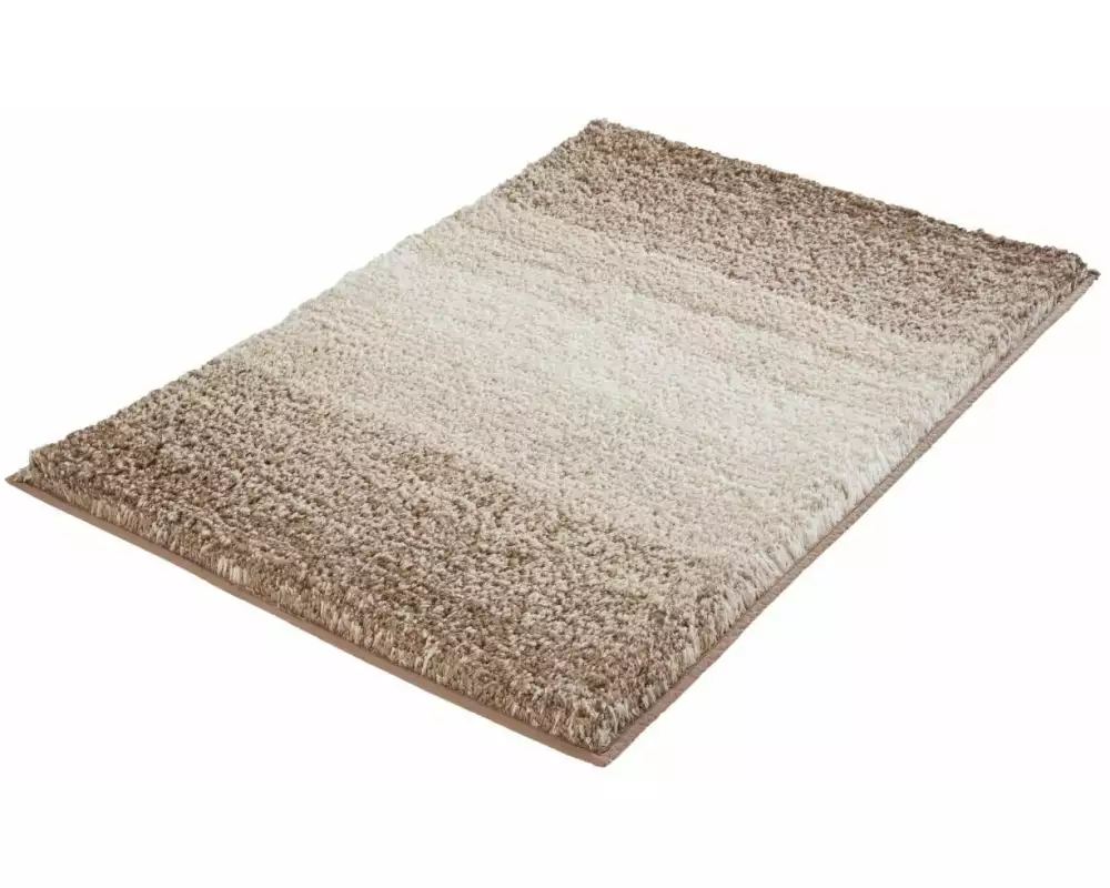 Kleine Wolke Badteppich Oslo 60 x 90 cm, Mahagoni/Beige