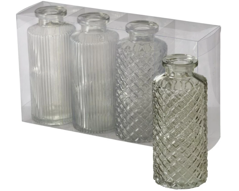 Boltze Vase Panja 4 Stück, 14 cm, Hellgrün