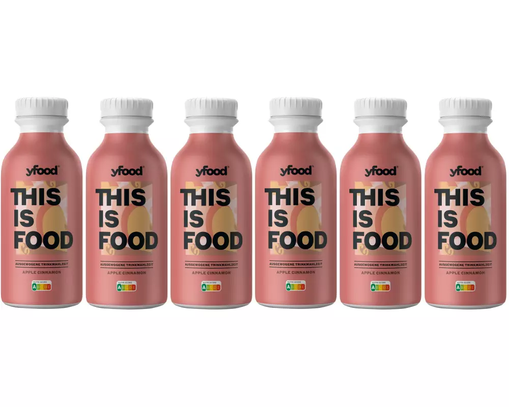 YFOOD Trinkmahlzeit Apple Cinnamon 6 x 500 ml – Limited Edition