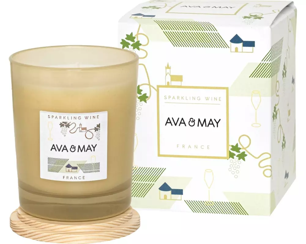 AVA & MAY Duftkerze Sparking Wine 180 g