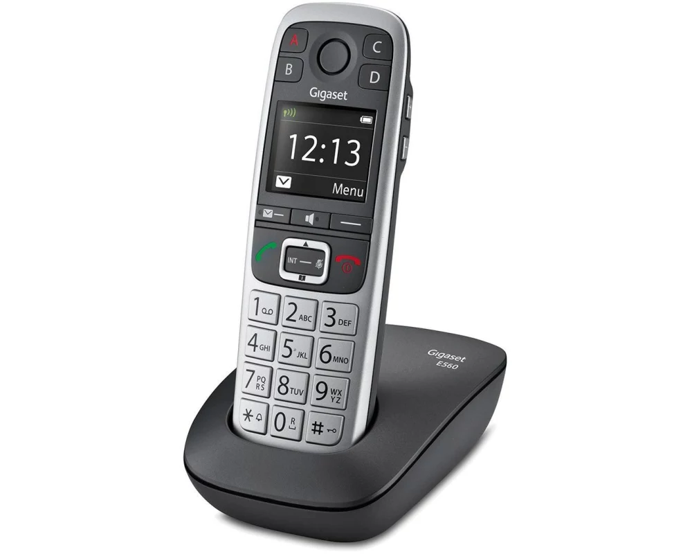 Gigaset Schnurlostelefon E560 Schwarz/Silber