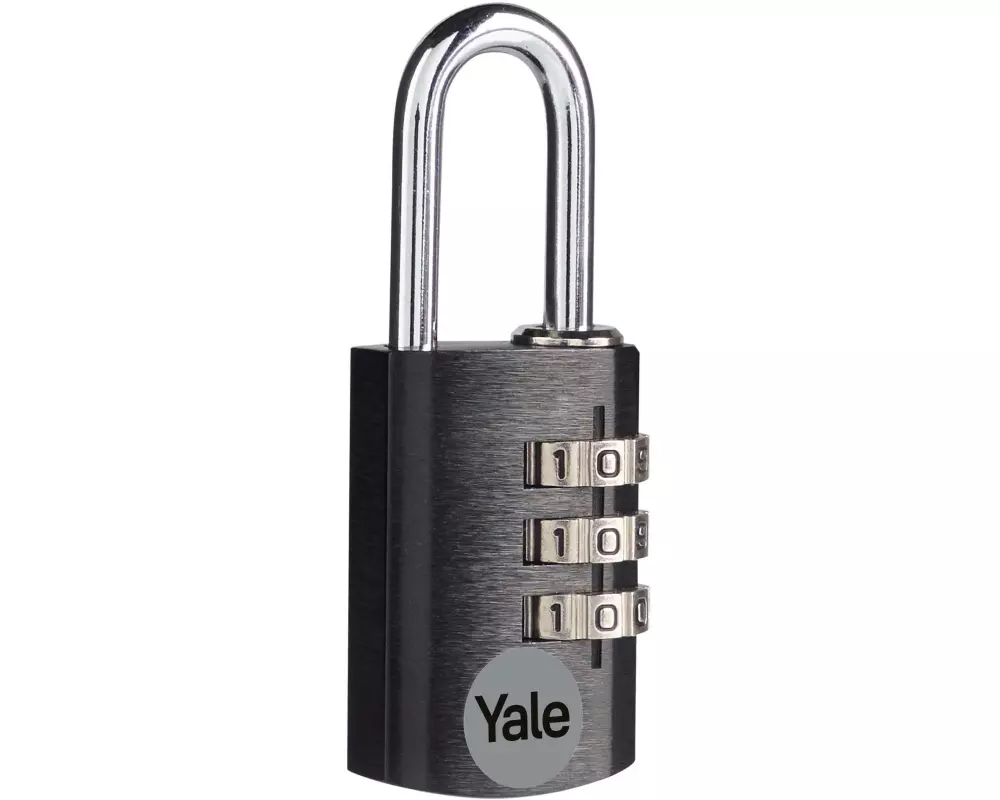 Yale Zahlenschloss YE3CB 20/21 Schwarz Aluminium/Stahl