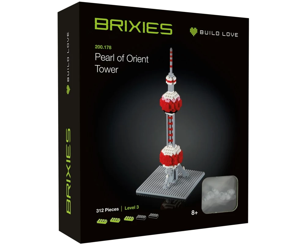 BRIXIES Bausteinmodell Pearl of Orient Tower aus 312 Bausteinen
