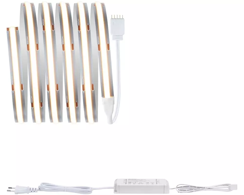 Paulmann LED-Stripe MaxLED 500 Basis Set COB, 2700 K, 1.5 m, Silber
