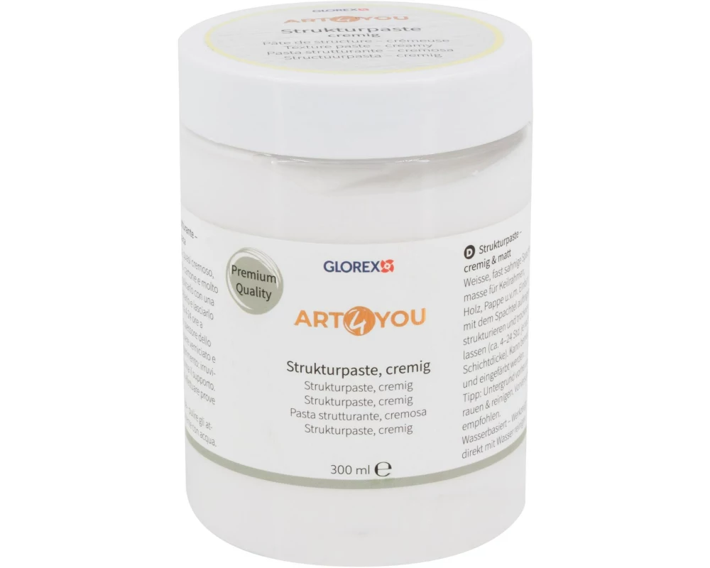 Glorex Strukturpaste cremig 300 ml, Weiss