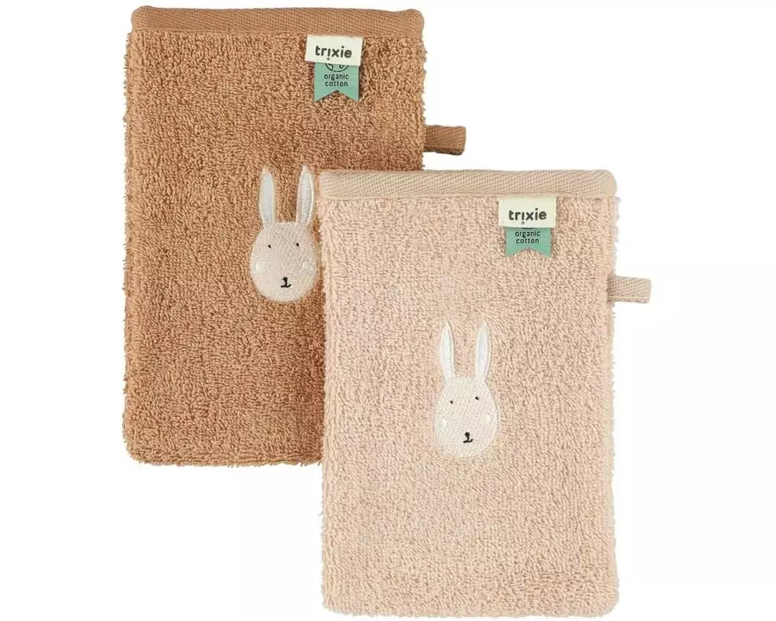 Trixie Baby-Waschhandschuh 2er Set, Hase Aura