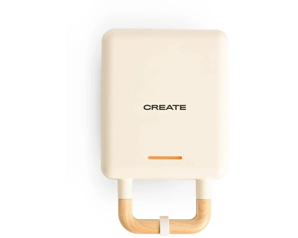 Create Waffeleisen Stone 2 in 1 Compact Wollweiss