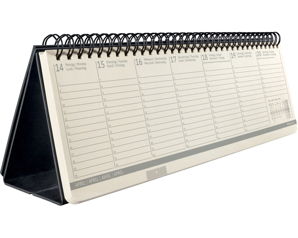 Sigel Tisch-Querkalender Conceptum 30 x 14,3 cm, 2026, Schwarz