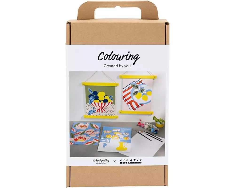 Creativ Company Bastelfarbe Malen nach Zahlen mit Acrylfarben 4 Stück