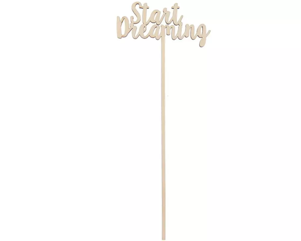 Rico Design Holzartikel Start Dreaming 27 x 6.5 cm