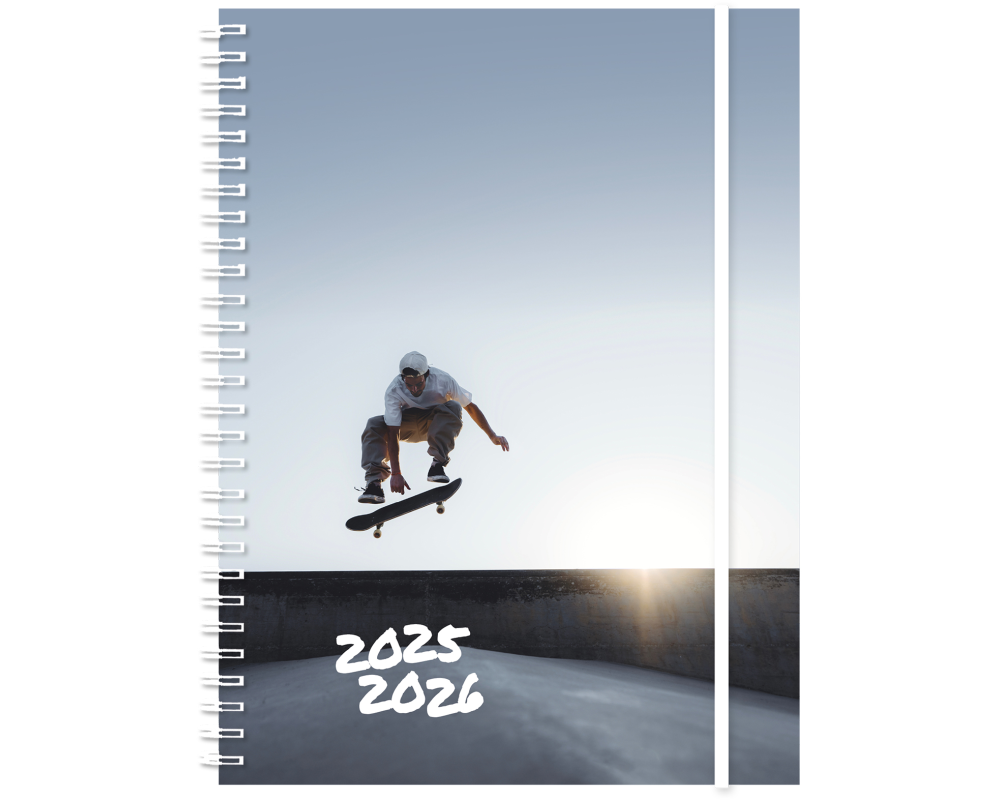 SIMPLEX Schüleragenda Emotions 25/26 500219.26 1W/2S 17M Skater ML 12x16.5cm