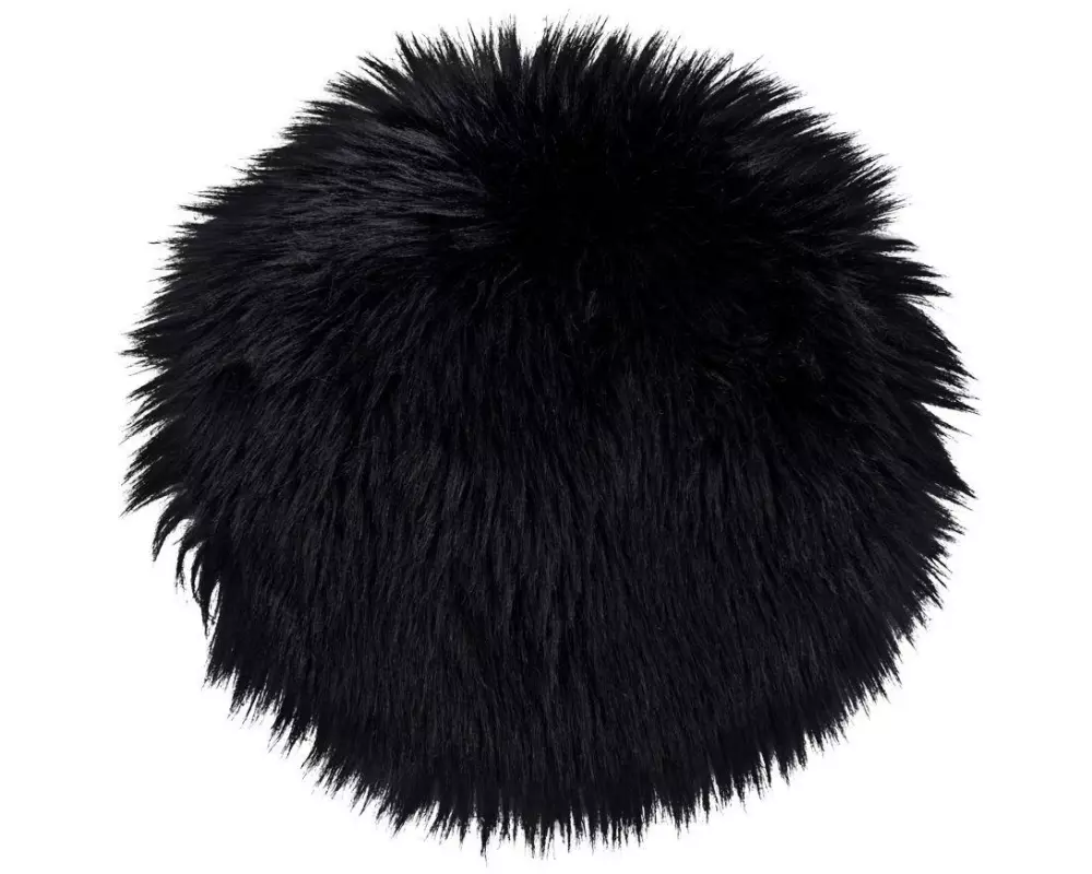 House Nordic Pelzimitat 35 x 35 cm, Schwarz