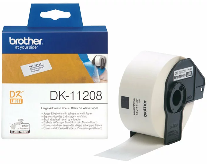 Brother Etikettenrolle DK-11208 Thermo Direct 38 x 90 mm