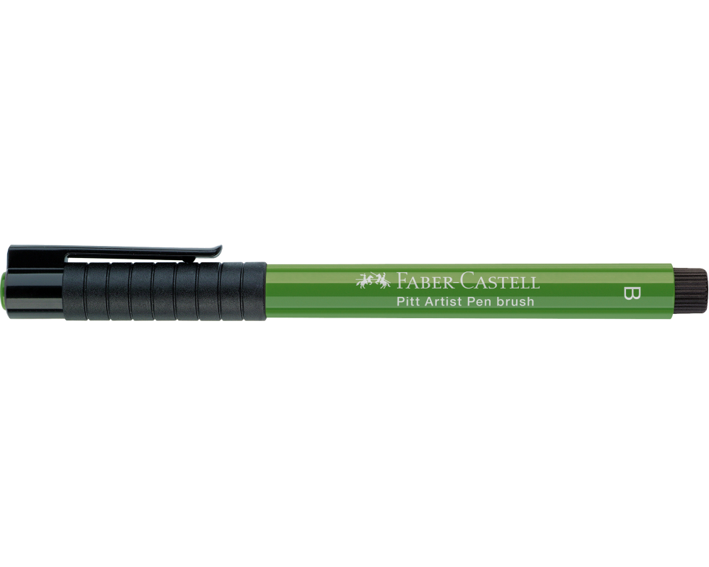 FABER-CASTELL Pitt Artist Pen Brush 2.5mm 167467 permanent grün oliv