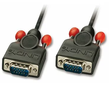 LINDY Video Cable, HD15, VGA-VGA M-M, 5m, black, Coax, without ferrite core