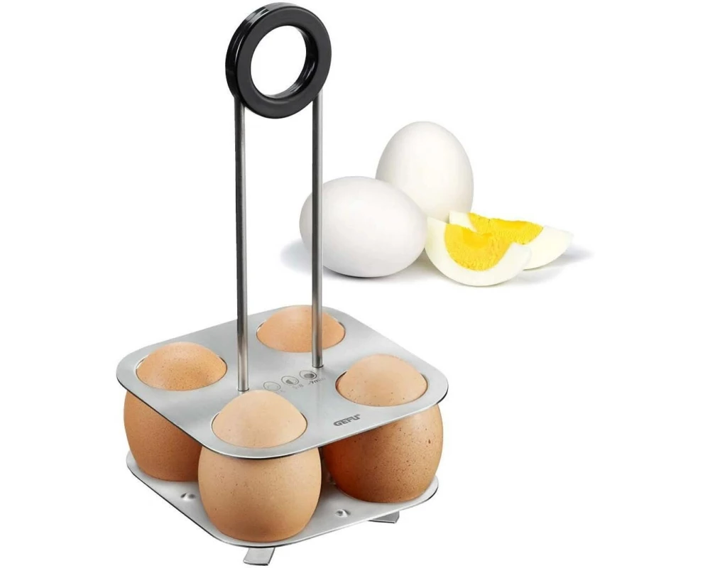 GEFU Eierbecher Brunch Schwarz/Silber