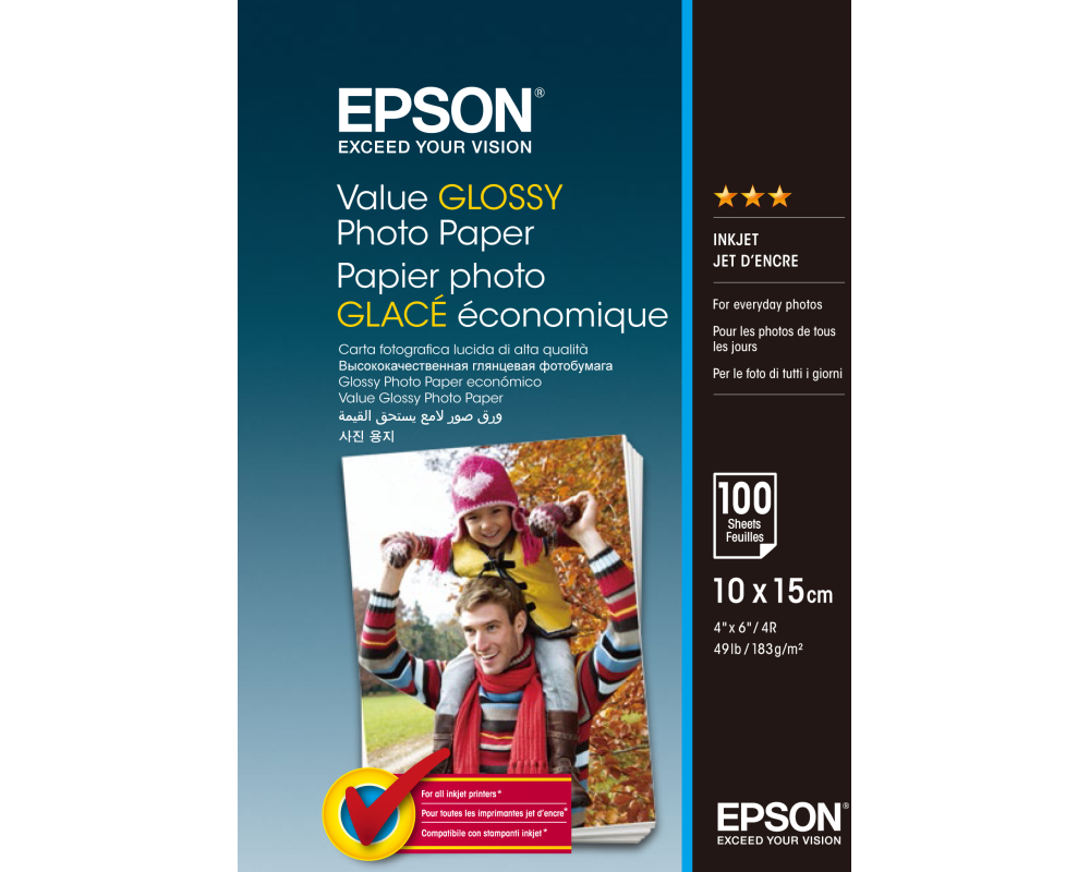 EPSON Value Photo Paper 10x15cm S400039 InkJet 183g 100 Blatt