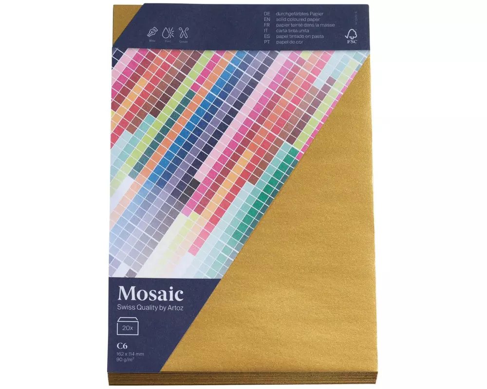 Artoz Couvert Mosaic C6, 20 Stück, Gold
