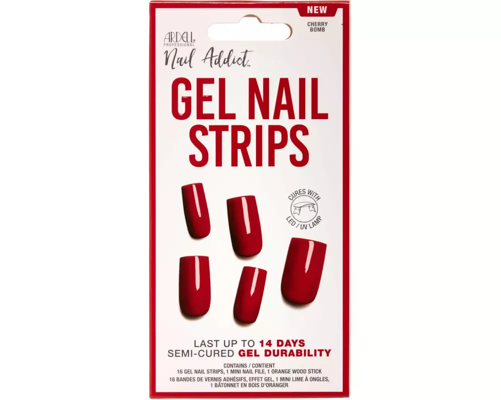 Ardell Gel Nail Strips Cherry Bomb 16 Stück