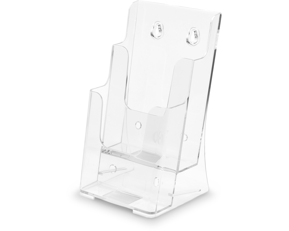 DEFLECTO Prospekthalter Classic 1/3 A4 LHPT431 hoch, 3 Fächer