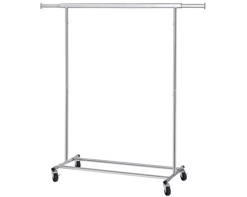 Songmics Garderobenständer Verchromt 160 cm, Silber