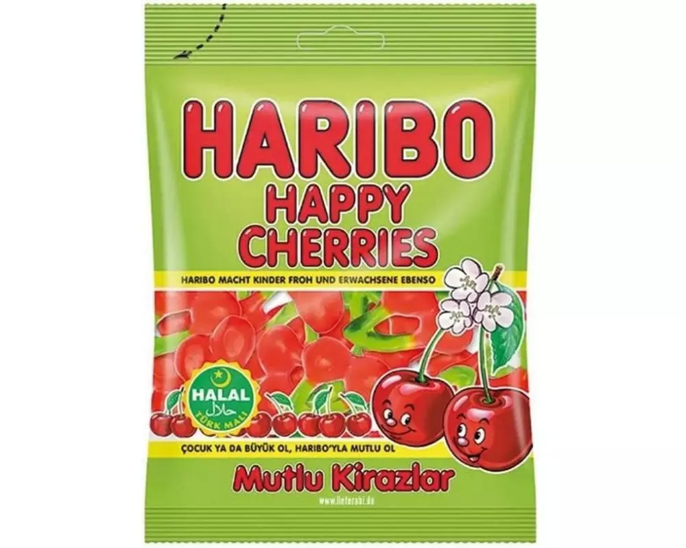 Haribo Int. Gummibonbons HALAL Happy Cherries/Mutlu Kirazlar 80 g