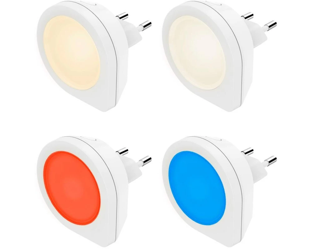 Hama Basic LED, Steckdose, 4 Lichtfarben