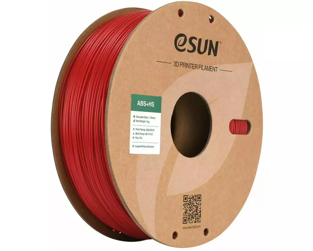 eSun Filament ABS+ HS Feuerrot 1.75 mm 1 kg