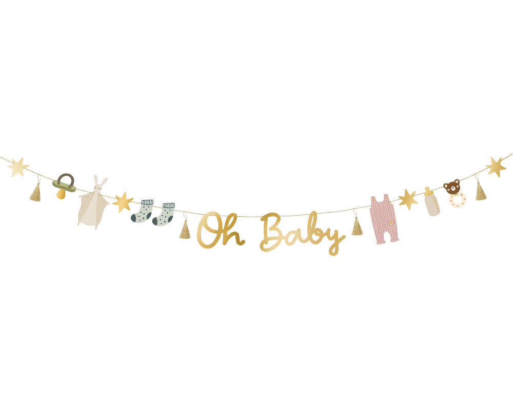 PARTYDECO Girlande 2.5m GRL98 Oh baby