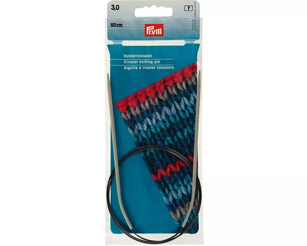 Prym Rundstricknadel Ø 3 mm x 80 cm, Aluminium