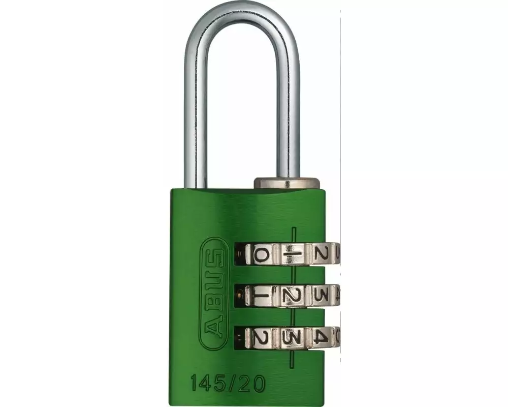 Abus Zahlenschloss 145/20 Lock-Tag Grün Aluminium