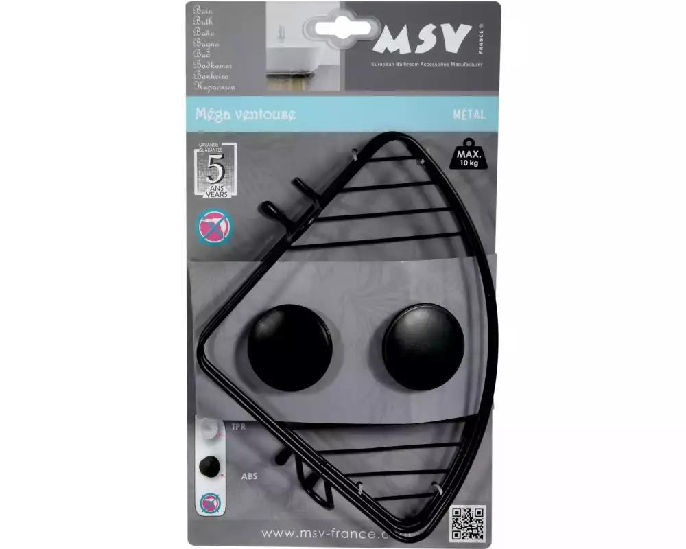 MSV Duschmittelhalter Schwarz matt