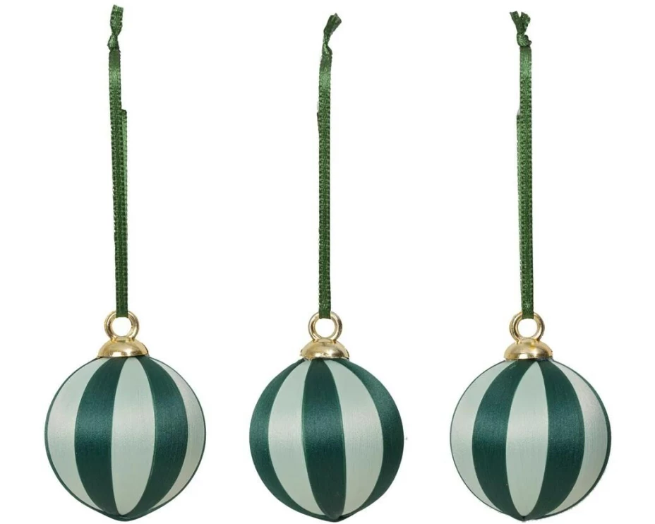Broste Copenhagen Joy Ornament Aufhänger Green, 8 Stück
