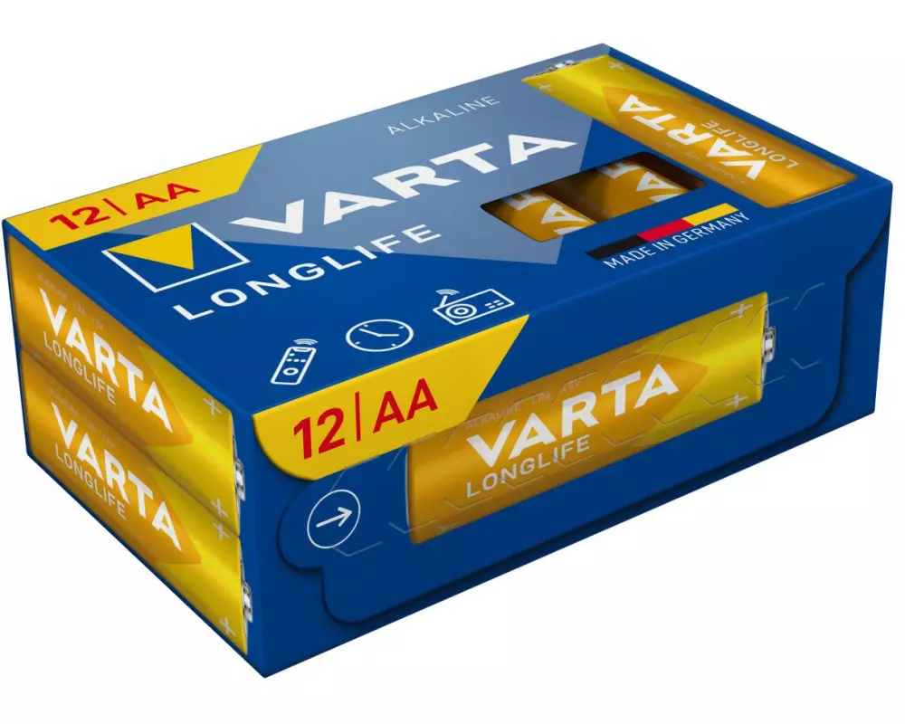 Varta Batterie Longlife AA Cube , 12 Stück