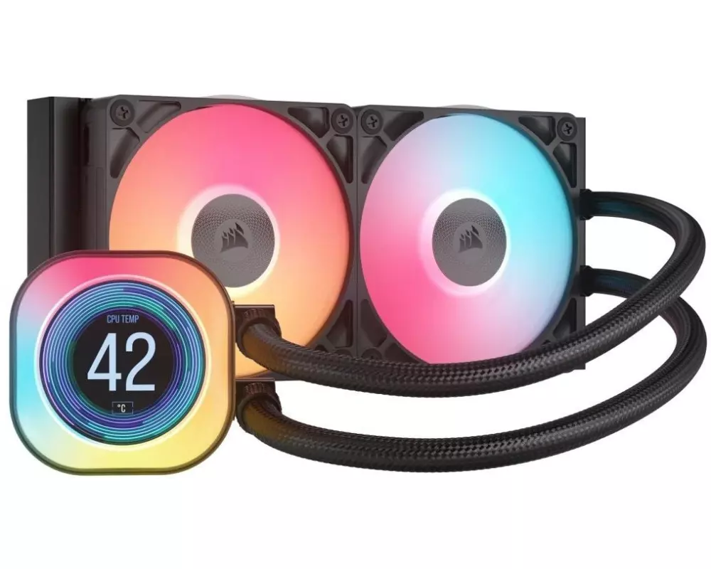 Corsair Wasserkühlung ICUE Titan 240 RX LCD Schwarz