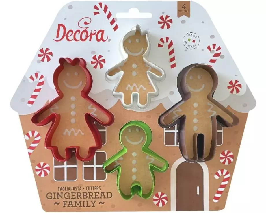 Decora Lebkuchenfamilie Ausstechformen Kunststoff, 4 Stück
