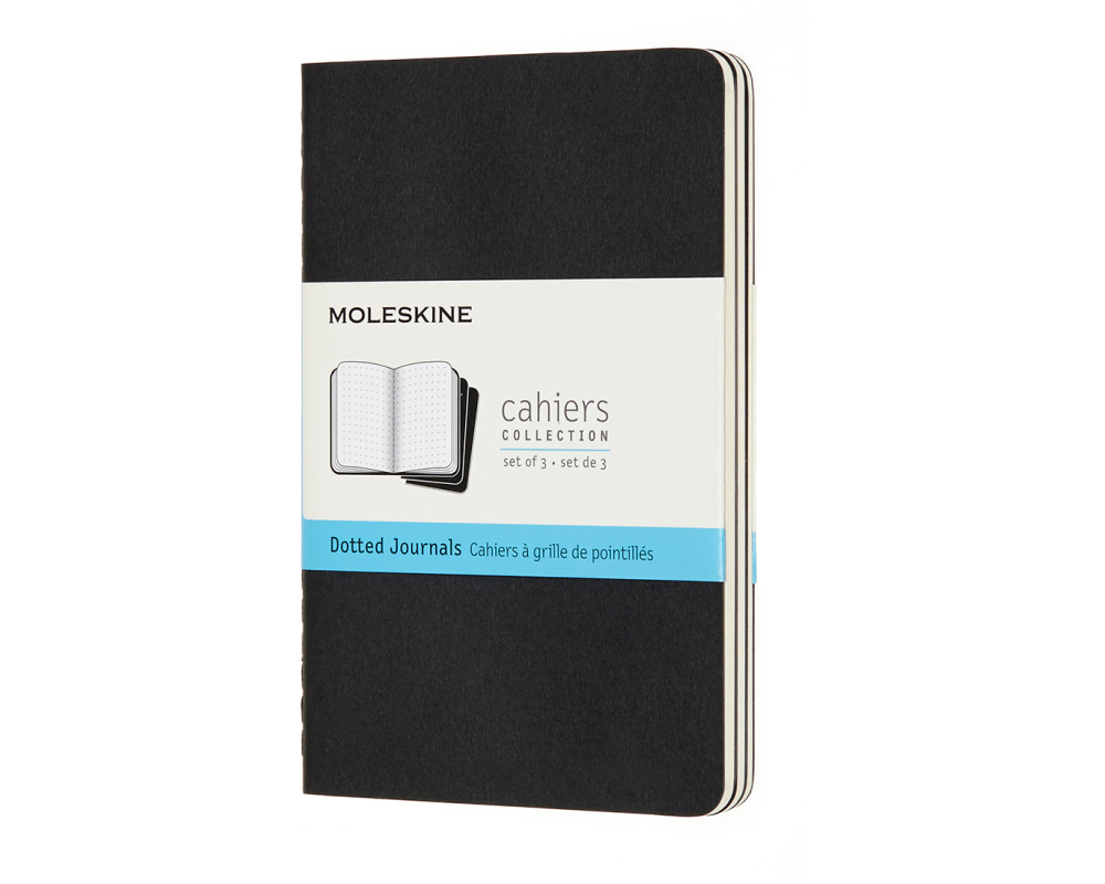 MOLESKINE Notizheft 3x 14x1.2x9cm 719206 gepunktet, schwarz, 64 Seiten