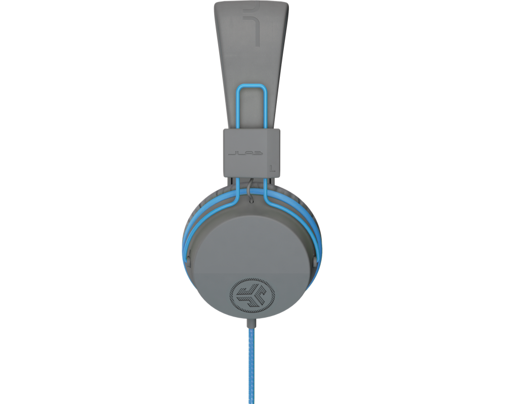 JLAB JBuddies Studio Kids On-Ear IEUHJKSTUDIORGRYBLU6 Wired, Grey/Blue