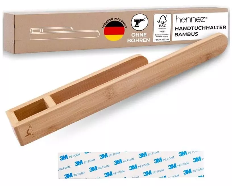 Hennez Handtuchhalter Max 39 cm, Natural