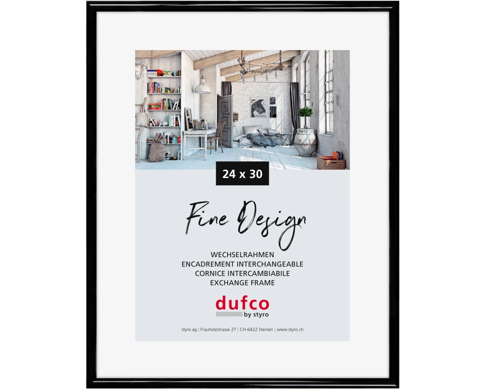 DUFCO Bilderrahmen schwarz 1400.40052 24x30cm