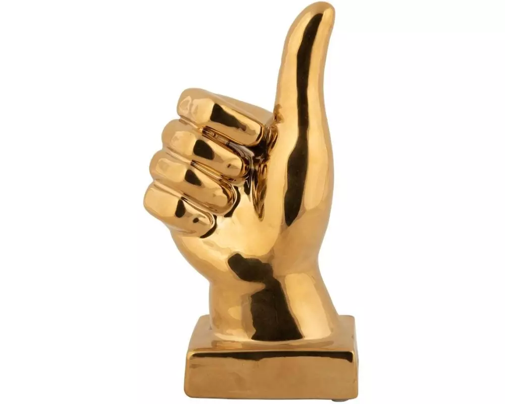 present time Aufsteller Statue Okay Gold