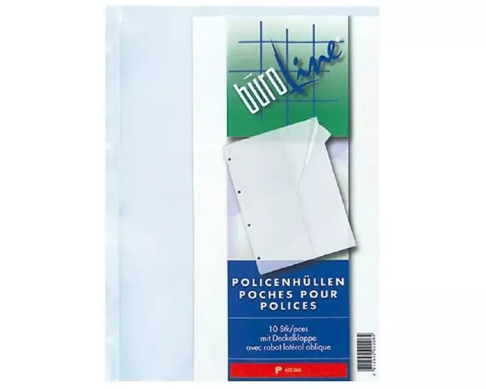 Büroline Zeigetasche Policentasche A4 transparent, farblos, 10 Stück