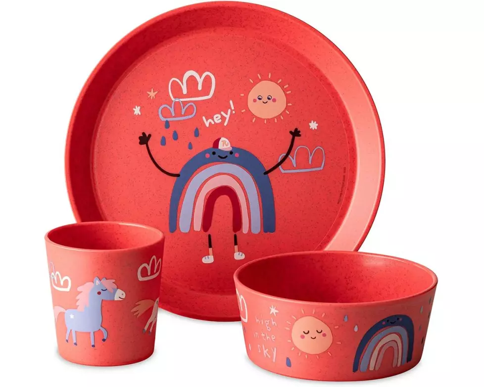 Koziol Kindergeschirrset CONNECT DREAMS coral red