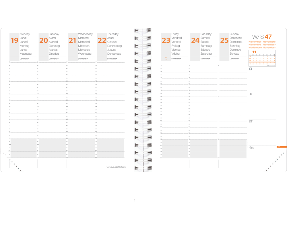 QUO-VADIS Ersatz Time&Life 2026 540122Q 1W/2S medium ML 16x16cm