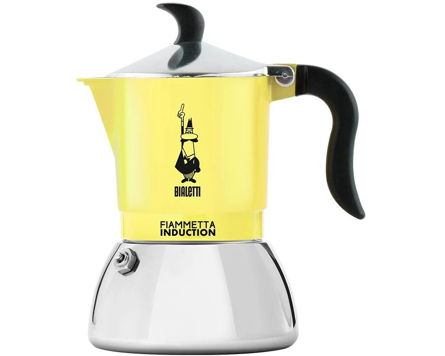 Bialetti Espressokocher Fiammetta Induction für 2 Tassen, Gelb