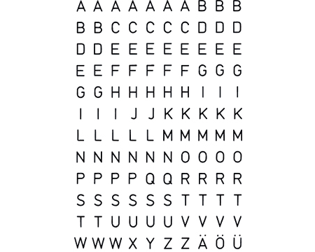 Herma Stickers Etiketten Buchstaben 5 mm A-Z 2 Stück, Schwarz