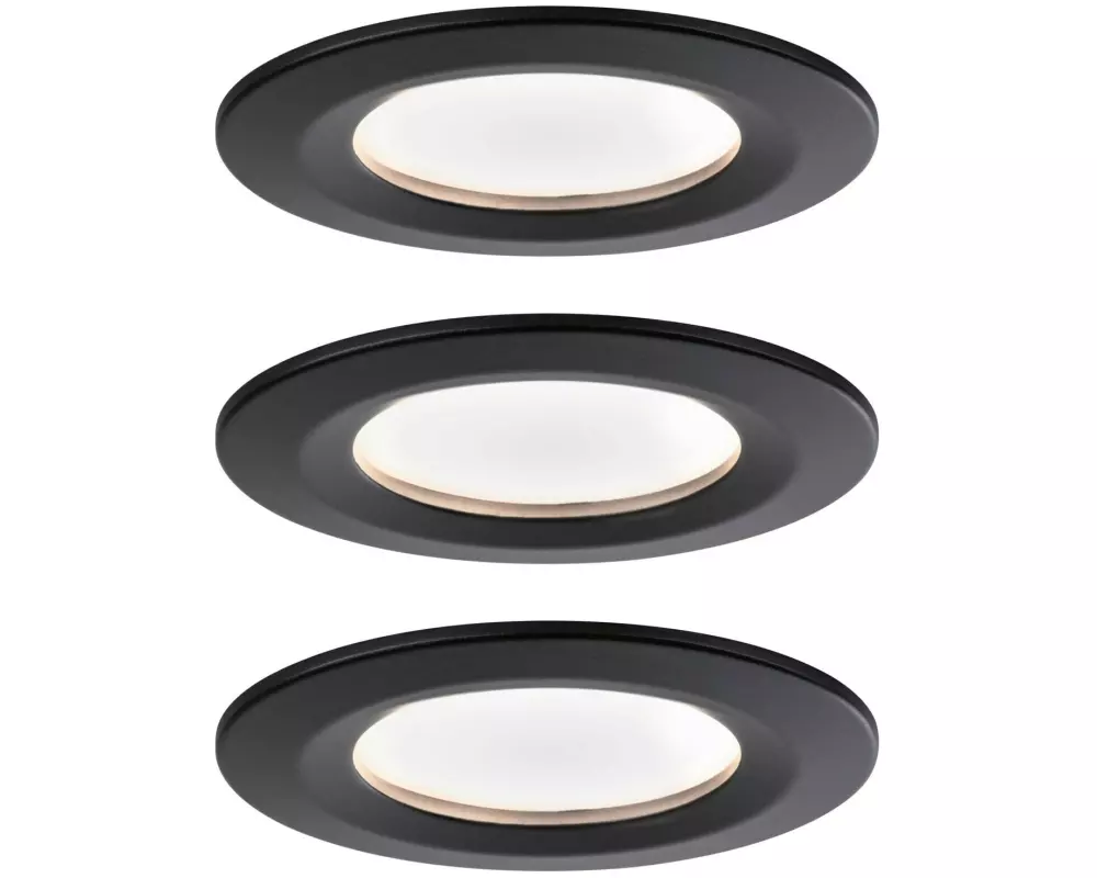 Paulmann Einbauleuchte Nova Starr Basisset, Schwarz